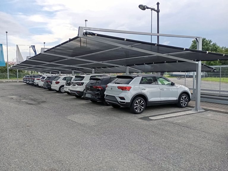 Pensilina antigrandine per auto