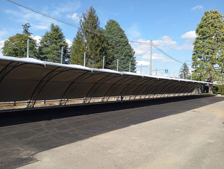 copertura antigrandine curva